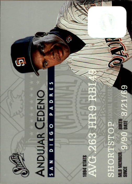 1995 Studio Baseball "Main Set" Cards #1 to #200 - Picture 258 of 397