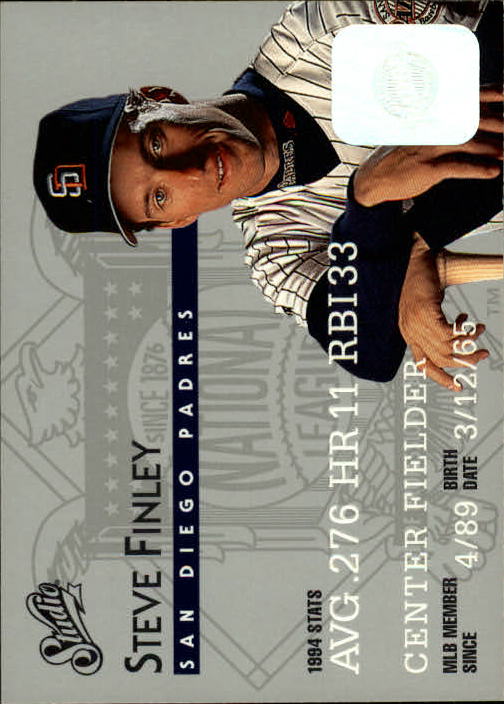 1995 Studio Baseball "Main Set" Cards #1 to #200 - Picture 264 of 397
