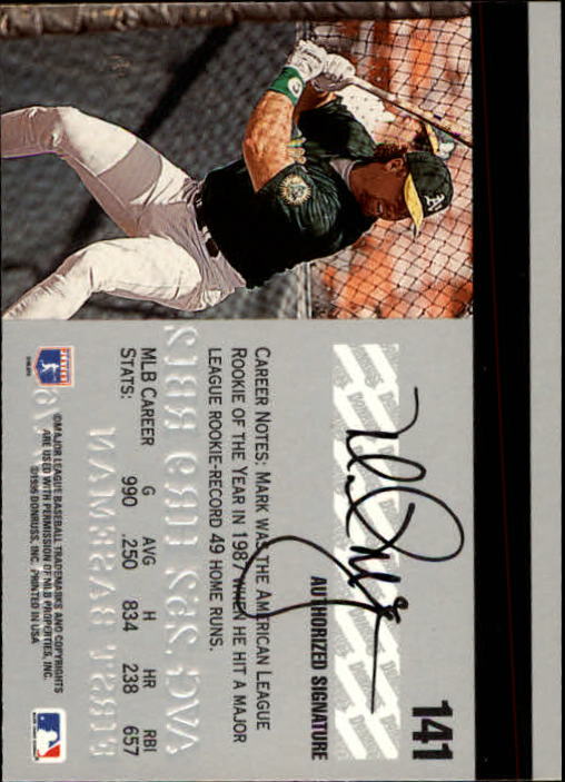 1995 Studio Baseball "Main Set" Cards #1 to #200 - Picture 281 of 397