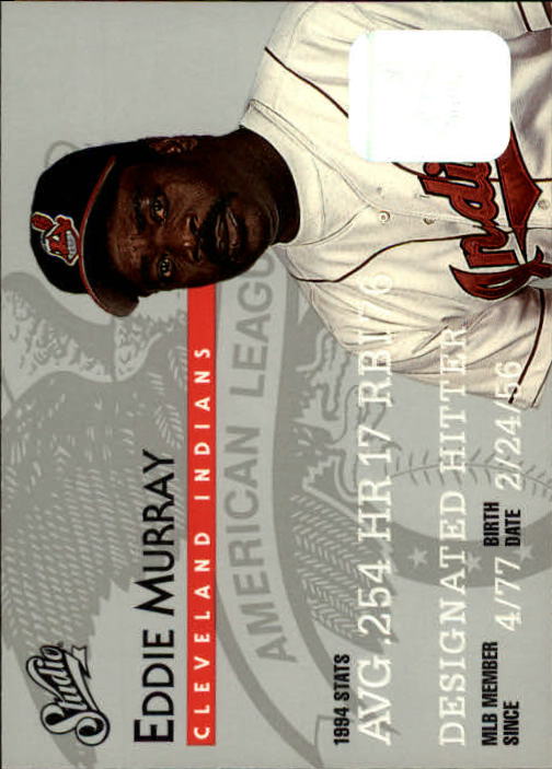 1995 Studio Baseball "Main Set" Cards #1 to #200 - Picture 282 of 397