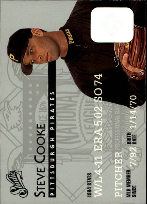 1995 Studio Baseball "Main Set" Cards #1 to #200 - Picture 286 of 397