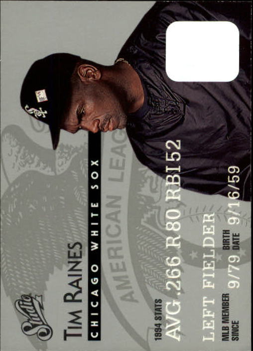 1995 Studio Baseball "Main Set" Cards #1 to #200 - Picture 294 of 397