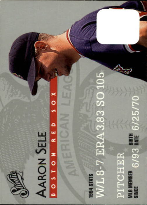 1995 Studio Baseball "Main Set" Cards #1 to #200 - Picture 298 of 397
