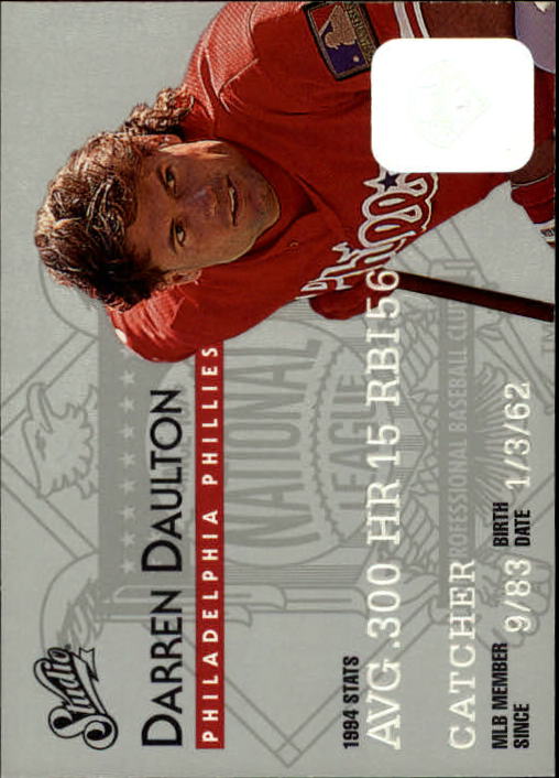 1995 Studio Baseball "Main Set" Cards #1 to #200 - Picture 316 of 397