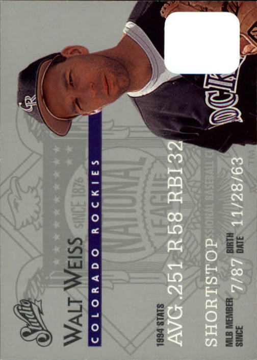 1995 Studio Baseball "Main Set" Cards #1 to #200 - Picture 318 of 397
