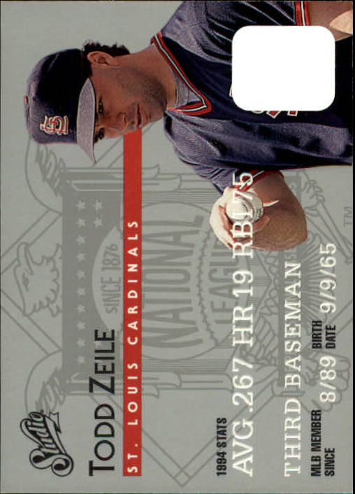 1995 Studio Baseball "Main Set" Cards #1 to #200 - Picture 332 of 397
