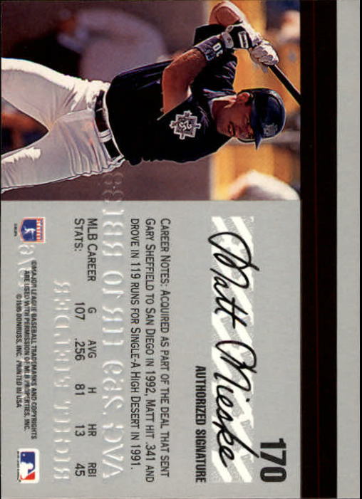 1995 Studio Baseball "Main Set" Cards #1 to #200 - Picture 337 of 397