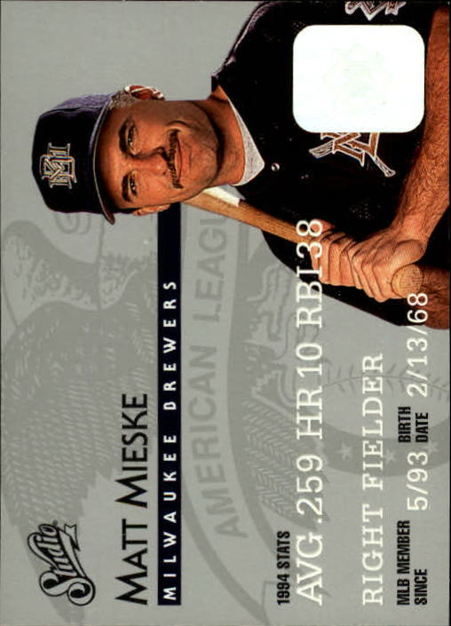 1995 Studio Baseball "Main Set" Cards #1 to #200 - Picture 336 of 397