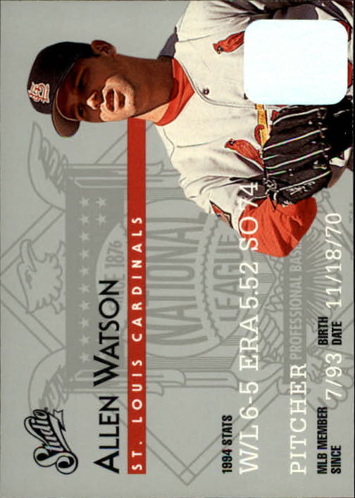 1995 Studio Baseball "Main Set" Cards #1 to #200 - Picture 338 of 397