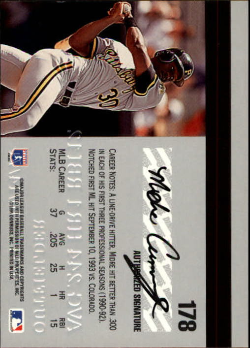 1995 Studio Baseball "Main Set" Cards #1 to #200 - Picture 353 of 397