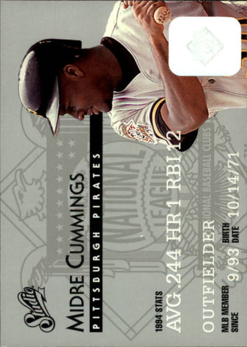 1995 Studio Baseball "Main Set" Cards #1 to #200 - Picture 352 of 397