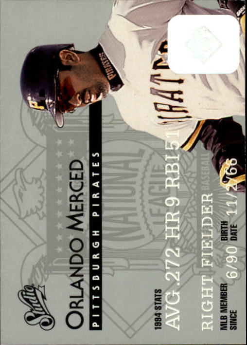 1995 Studio Baseball "Main Set" Cards #1 to #200 - Picture 354 of 397