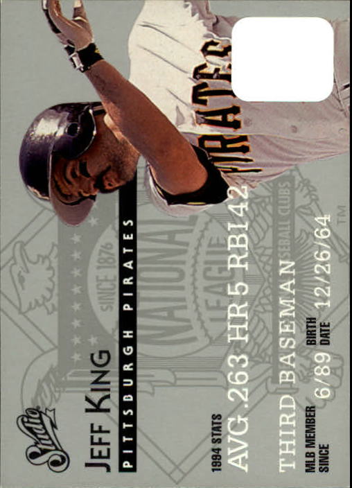 1995 Studio Baseball "Main Set" Cards #1 to #200 - Picture 356 of 397