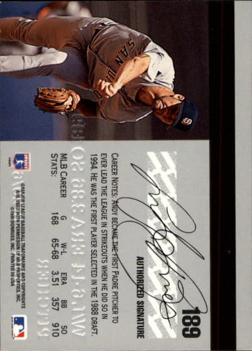 1995 Studio Baseball "Main Set" Cards #1 to #200 - Picture 375 of 397