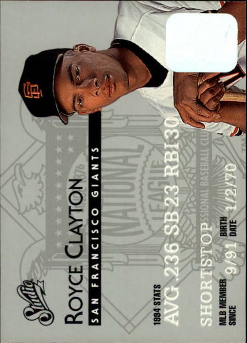 1995 Studio Baseball "Main Set" Cards #1 to #200 - Picture 384 of 397