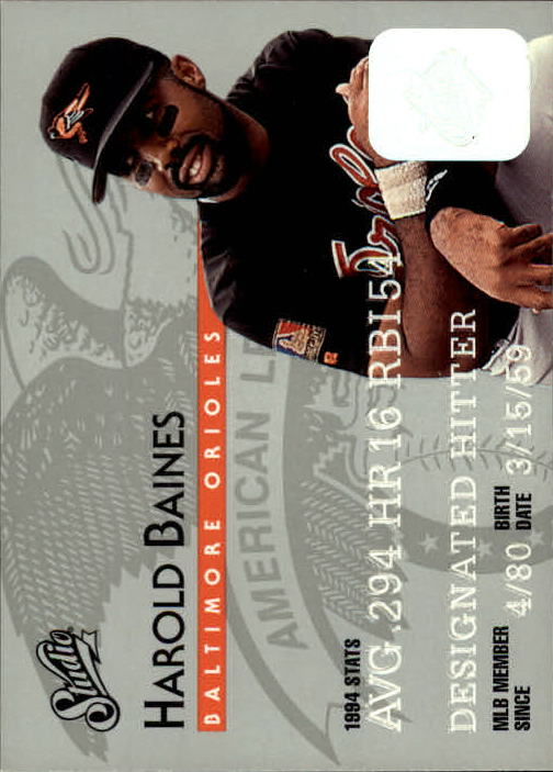 1995 Studio Baseball "Main Set" Cards #1 to #200 - Picture 390 of 397