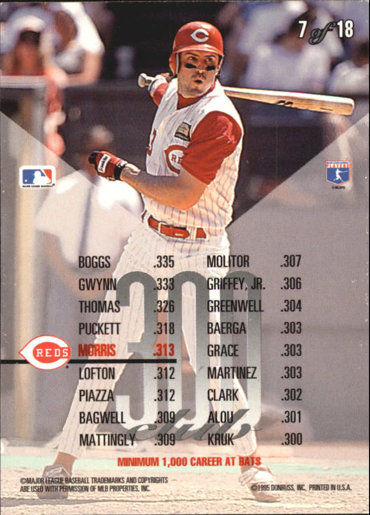 Foglia Baseball 1995 "300 Club" Inserto Carte - Foto 3 di 13