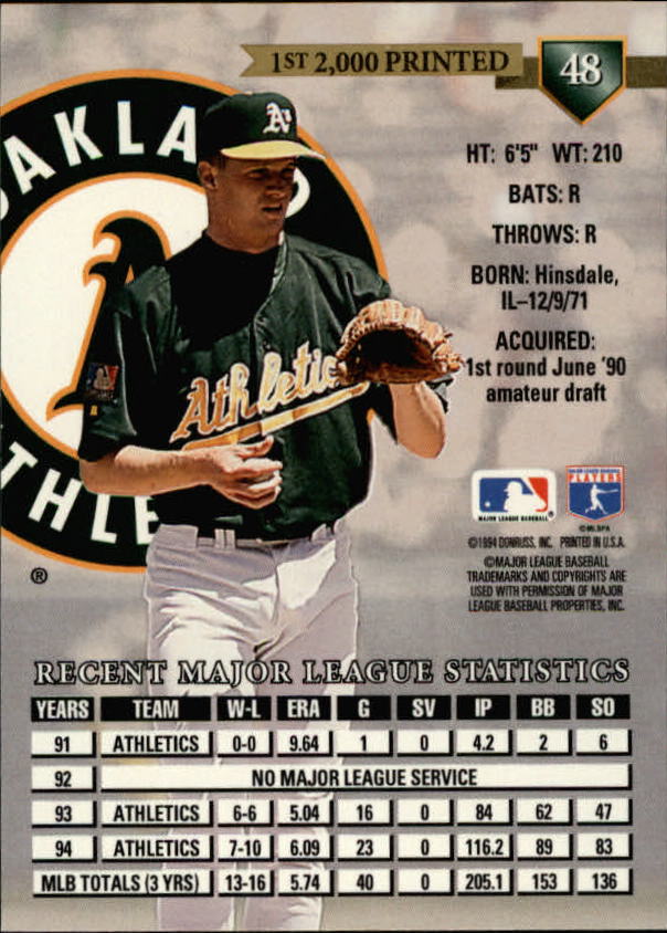 Tarjetas paralelas de béisbol Donruss 1995 ""Pruebas de prensa - Imagen 11 de 71
