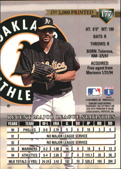 Tarjetas paralelas de béisbol Donruss 1995 ""Pruebas de prensa - Imagen 33 de 71