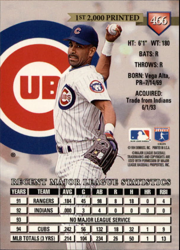 Tarjetas paralelas de béisbol Donruss 1995 ""Pruebas de prensa - Imagen 63 de 71