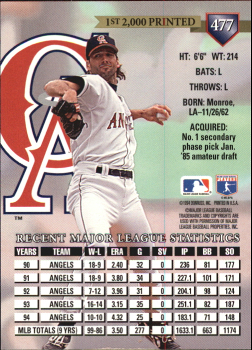 Tarjetas paralelas de béisbol Donruss 1995 ""Pruebas de prensa - Imagen 65 de 71