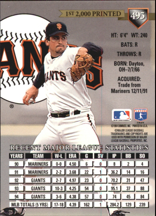 Tarjetas paralelas de béisbol Donruss 1995 ""Pruebas de prensa - Imagen 67 de 71