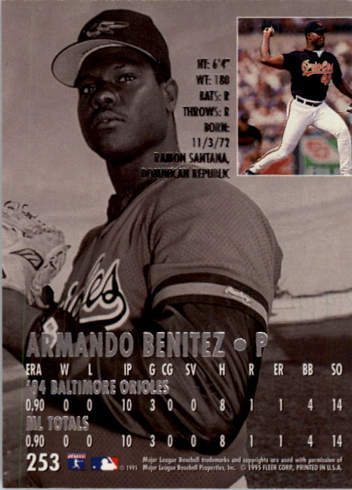 1995 Ultra (Fleer) Baseball "Main Set" Cards #251 to #450 - Picture 3 of 199