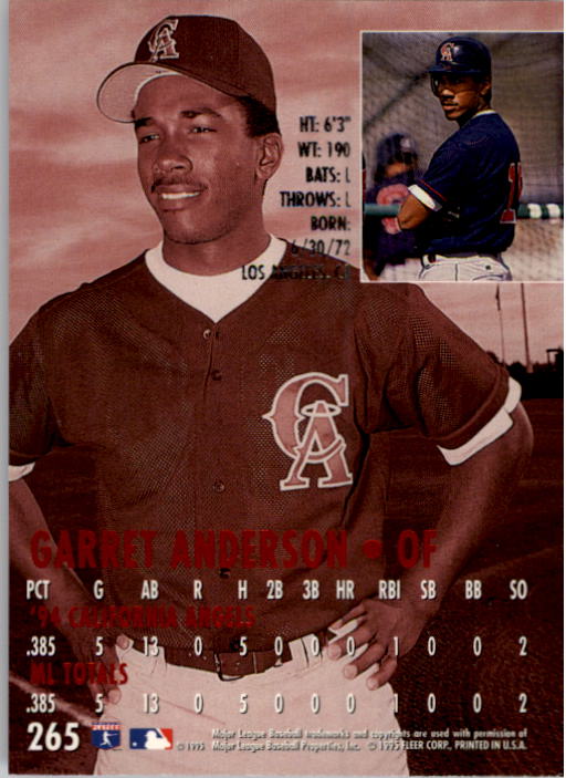 1995 Ultra (Fleer) Baseball "Main Set" Cards #251 to #450 - Picture 11 of 199