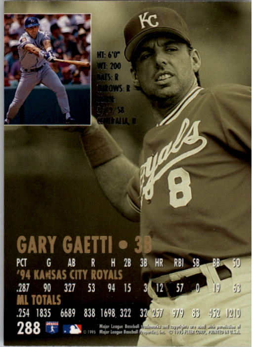 1995 Ultra (Fleer) Baseball "Main Set" Cards #251 to #450 - Picture 41 of 199