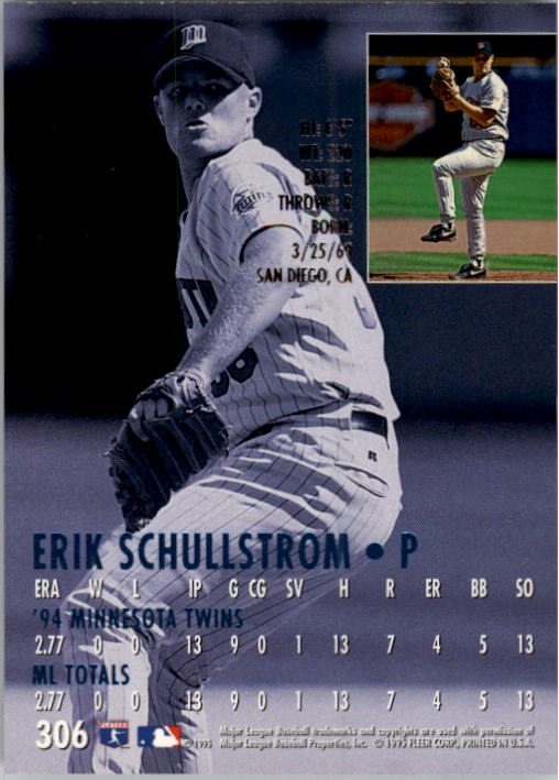 1995 Ultra (Fleer) Baseball "Main Set" Cards #251 to #450 - Picture 45 of 199