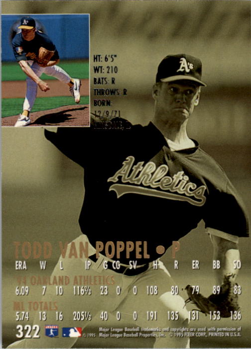 1995 Ultra (Fleer) Baseball "Main Set" Cards #251 to #450 - Picture 55 of 199