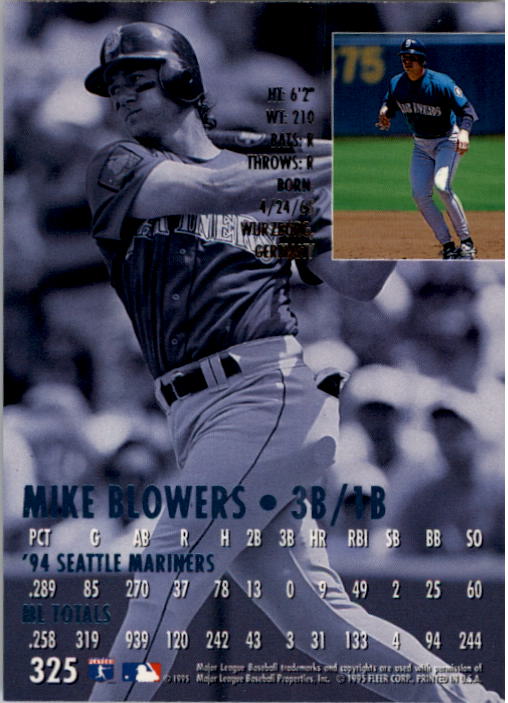 1995 Ultra (Fleer) Baseball "Main Set" Cards #251 to #450 - Picture 61 of 199