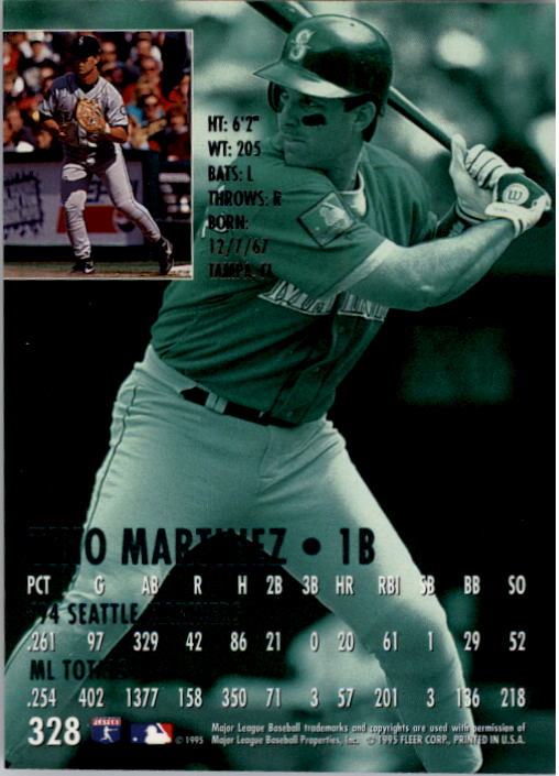 1995 Ultra (Fleer) Baseball "Main Set" Cards #251 to #450 - Picture 63 of 199