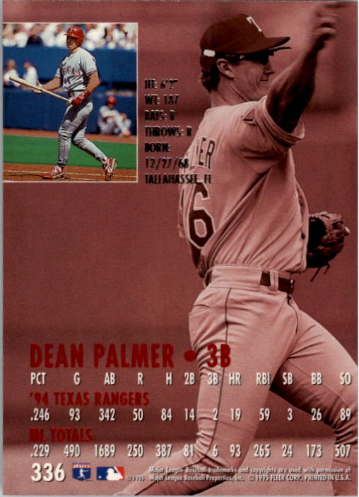 1995 Ultra (Fleer) Baseball "Main Set" Cards #251 to #450 - Picture 69 of 199