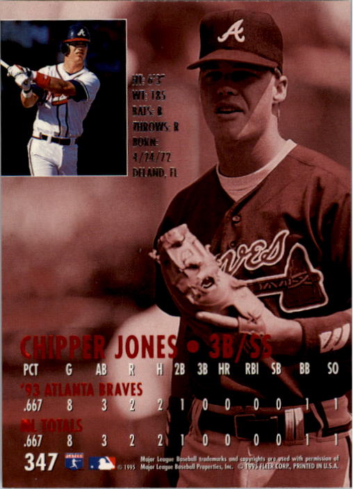 1995 Ultra (Fleer) Baseball "Main Set" Cards #251 to #450 - Picture 75 of 199
