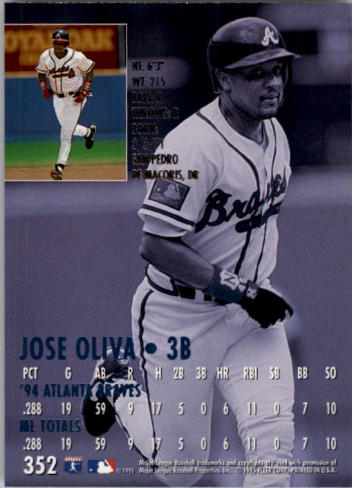 1995 Ultra (Fleer) Baseball "Main Set" Cards #251 to #450 - Picture 85 of 199