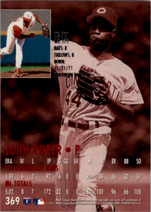 1995 Ultra (Fleer) Baseball "Main Set" Cards #251 to #450 - Picture 111 of 199