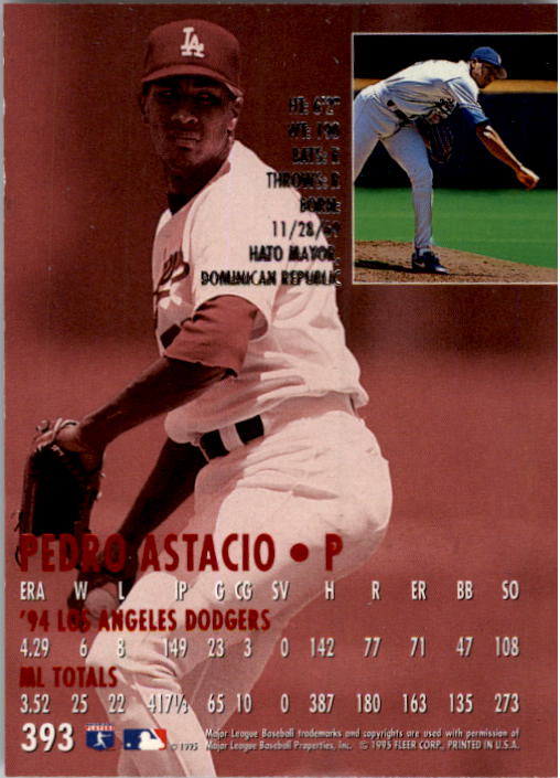 1995 Ultra (Fleer) Baseball "Main Set" Cards #251 to #450 - Picture 139 of 199