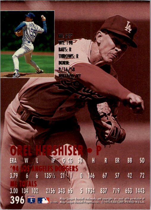 1995 Ultra (Fleer) Baseball "Main Set" Cards #251 to #450 - Picture 145 of 199
