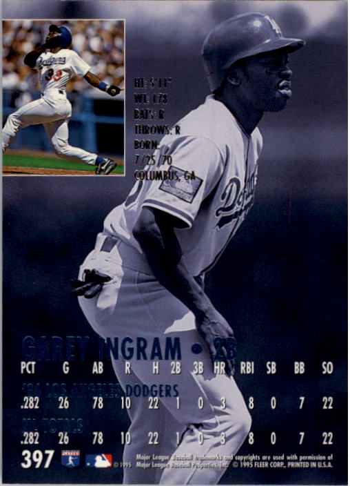 1995 Ultra (Fleer) Baseball "Main Set" Cards #251 to #450 - Picture 147 of 199