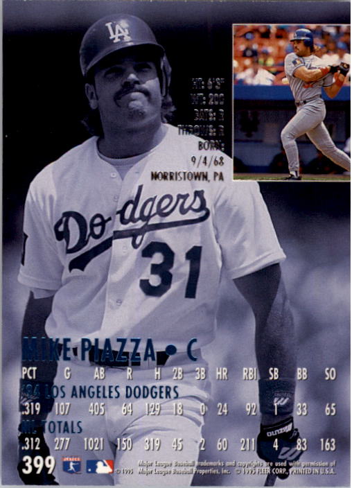 1995 Ultra (Fleer) Baseball "Main Set" Cards #251 to #450 - Picture 151 of 199