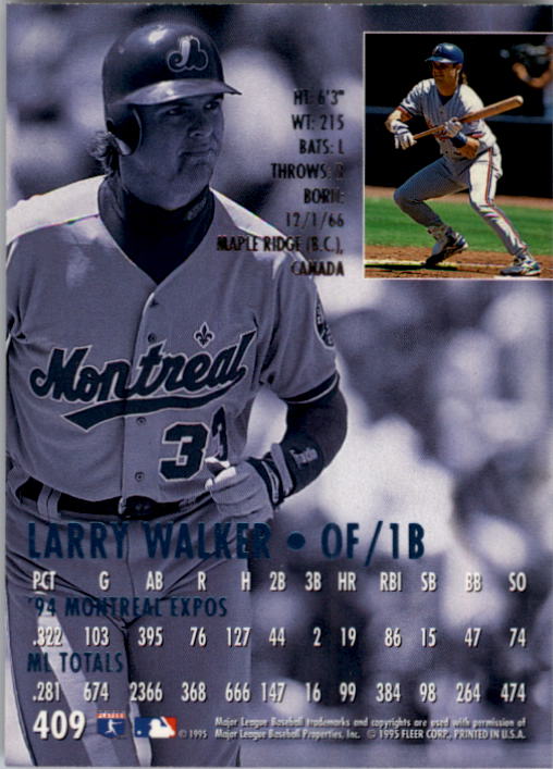1995 Ultra (Fleer) Baseball "Main Set" Cards #251 to #450 - Picture 163 of 199