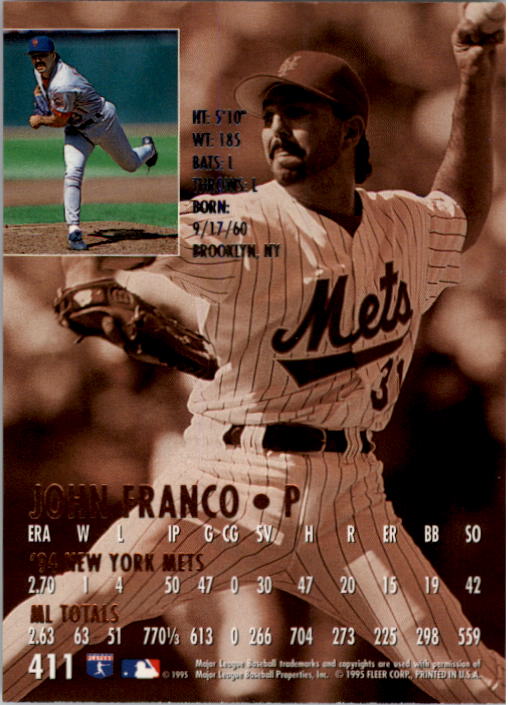 1995 Ultra (Fleer) Baseball "Main Set" Cards #251 to #450 - Picture 167 of 199