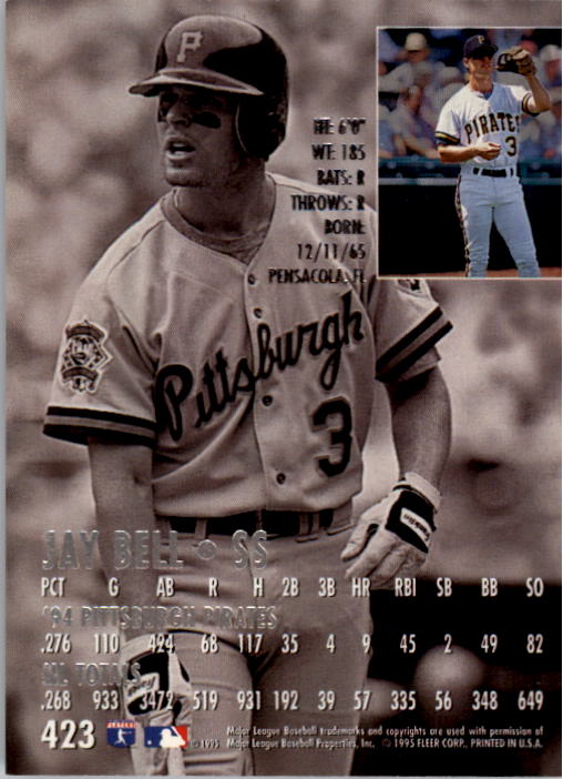 1995 Ultra (Fleer) Baseball "Main Set" Cards #251 to #450 - Picture 177 of 199