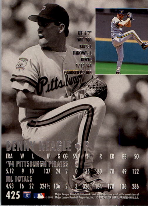 1995 Ultra (Fleer) Baseball "Main Set" Cards #251 to #450 - Picture 179 of 199