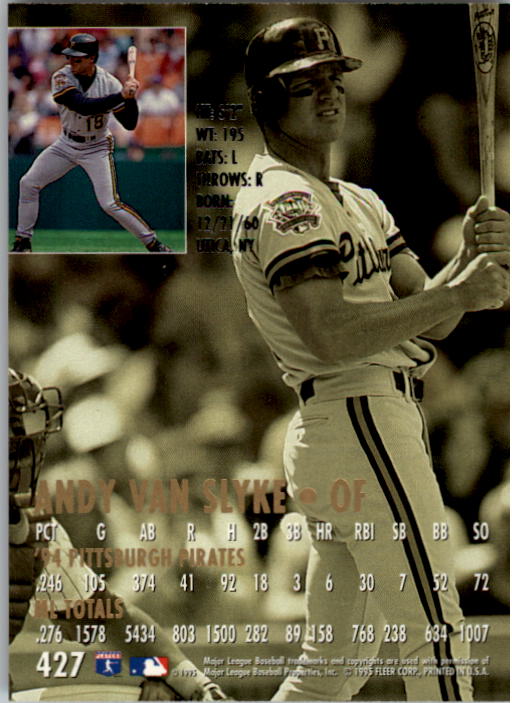 1995 Ultra (Fleer) Baseball "Main Set" Cards #251 to #450 - Picture 183 of 199