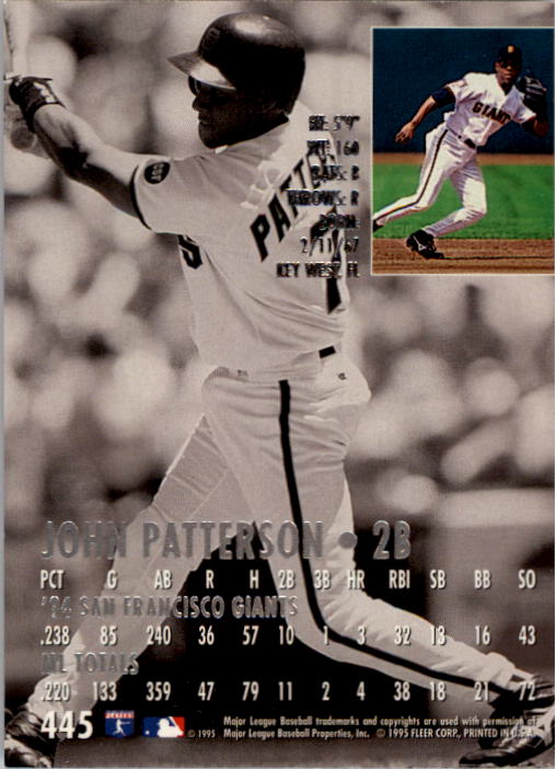 1995 Ultra (Fleer) Baseball "Main Set" Cards #251 to #450 - Picture 197 of 199