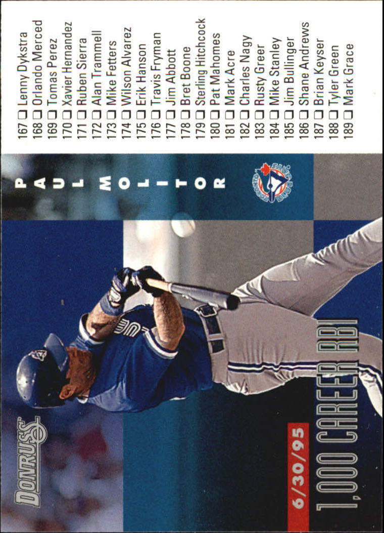 1996 Donruss Baseball Card Pick 302-549 - Picture 46 of 481