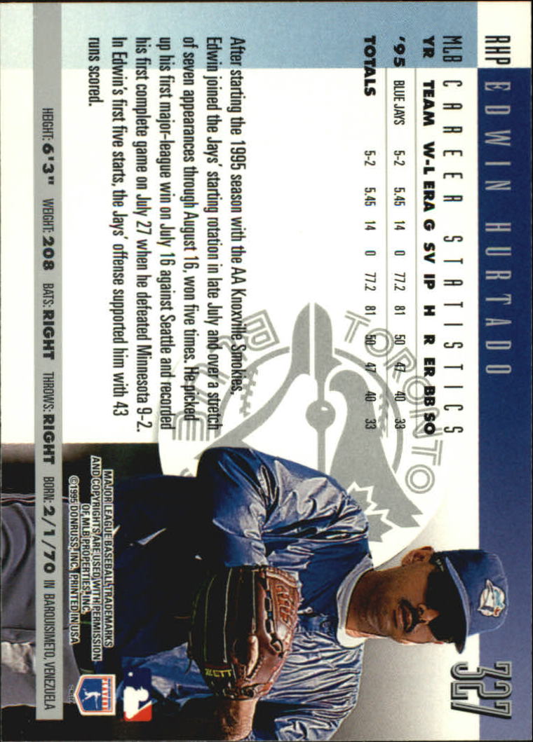 1996 Donruss Baseball "Main Set" Base Cards #251 to #550 - Picture 155 of 315