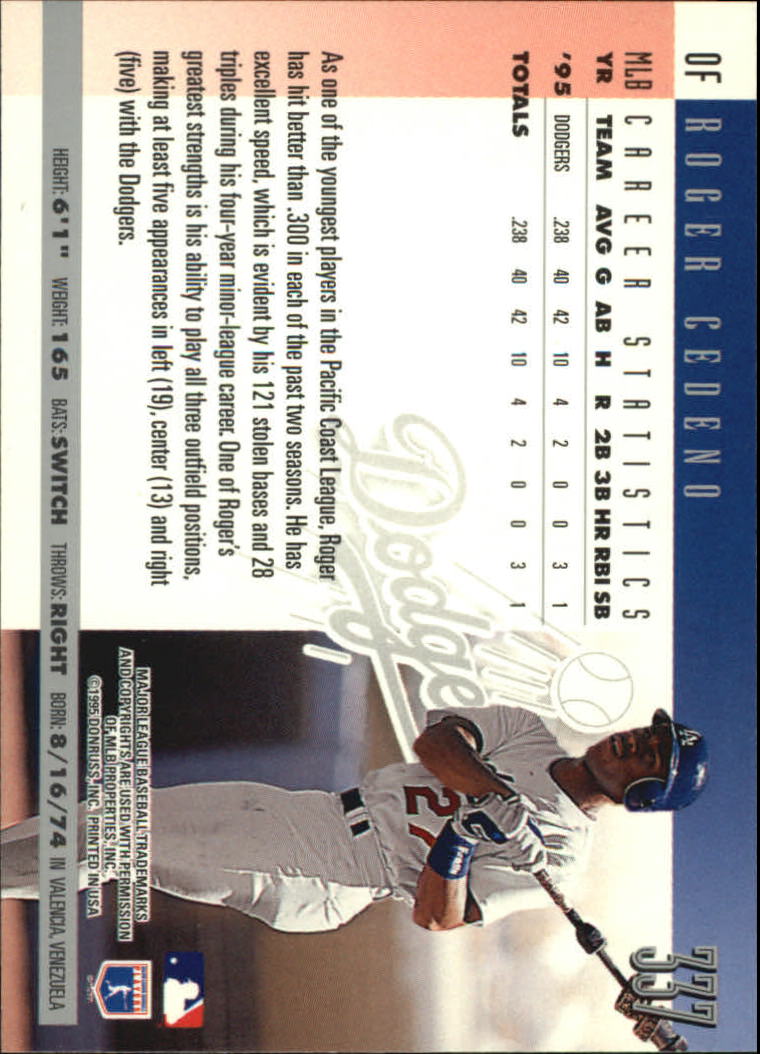 1996 Donruss Baseball Card Pick 302-549 - Picture 67 of 481